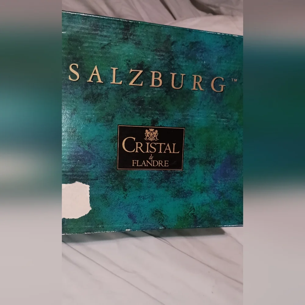 SALZBURG Cristal de Flandre Clear Cut Lead Crystal 7-3/8